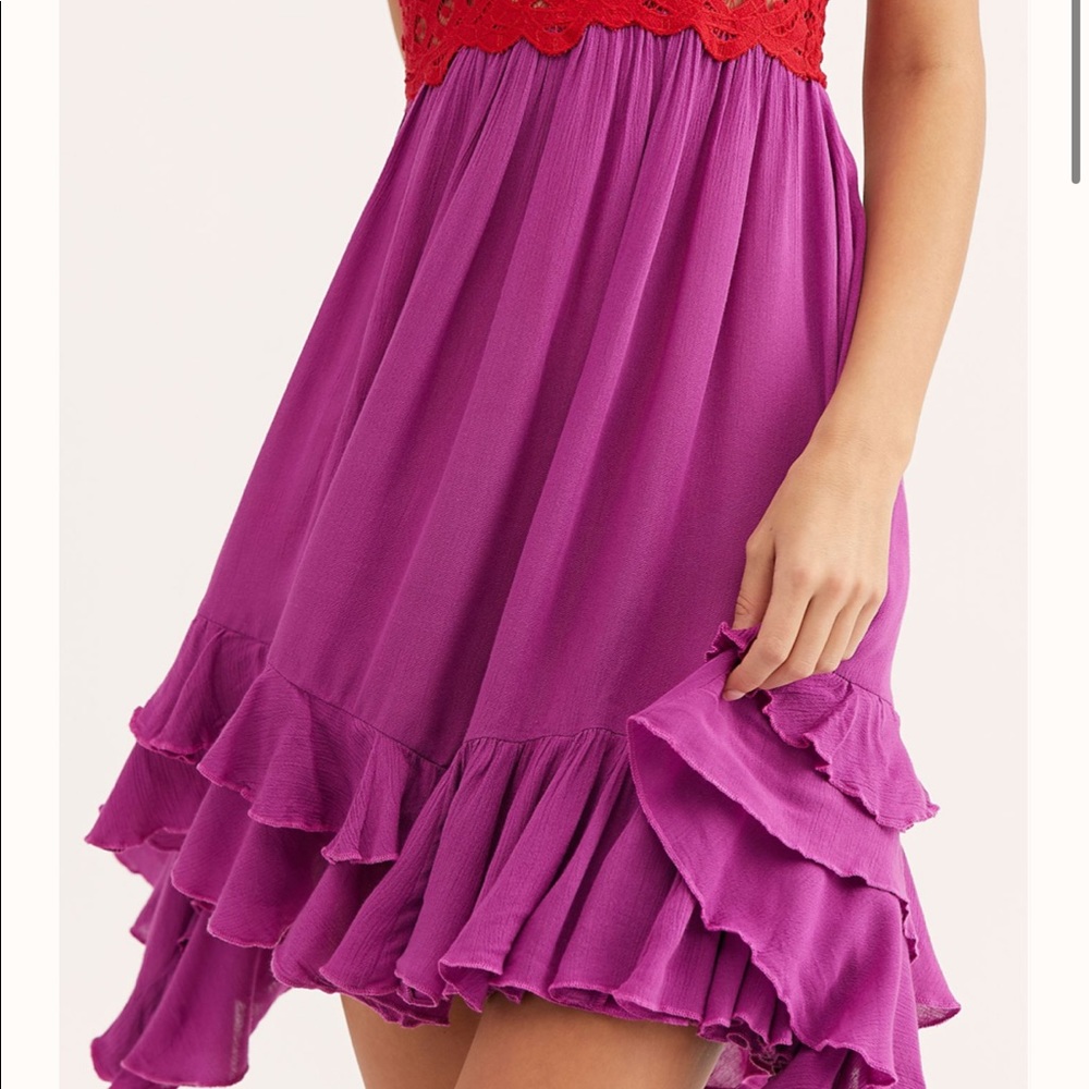 Free People Adella Lace Bodice Slip Dress NWT XS - Picture 4 of 14
